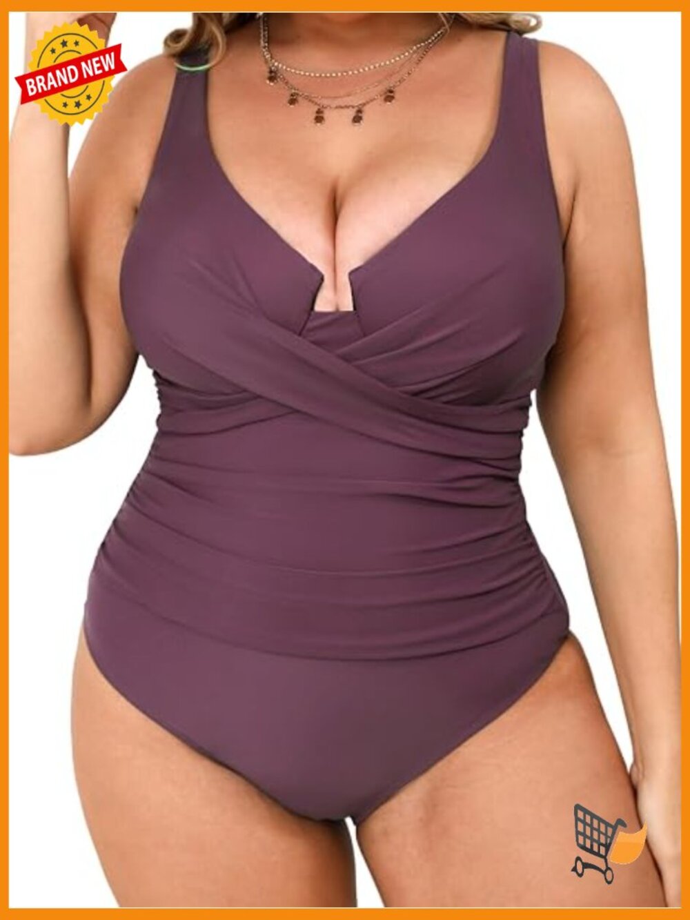 Plus Size One Piece Swimsuit Ruched Underwire Tummy Control Bathing Suit